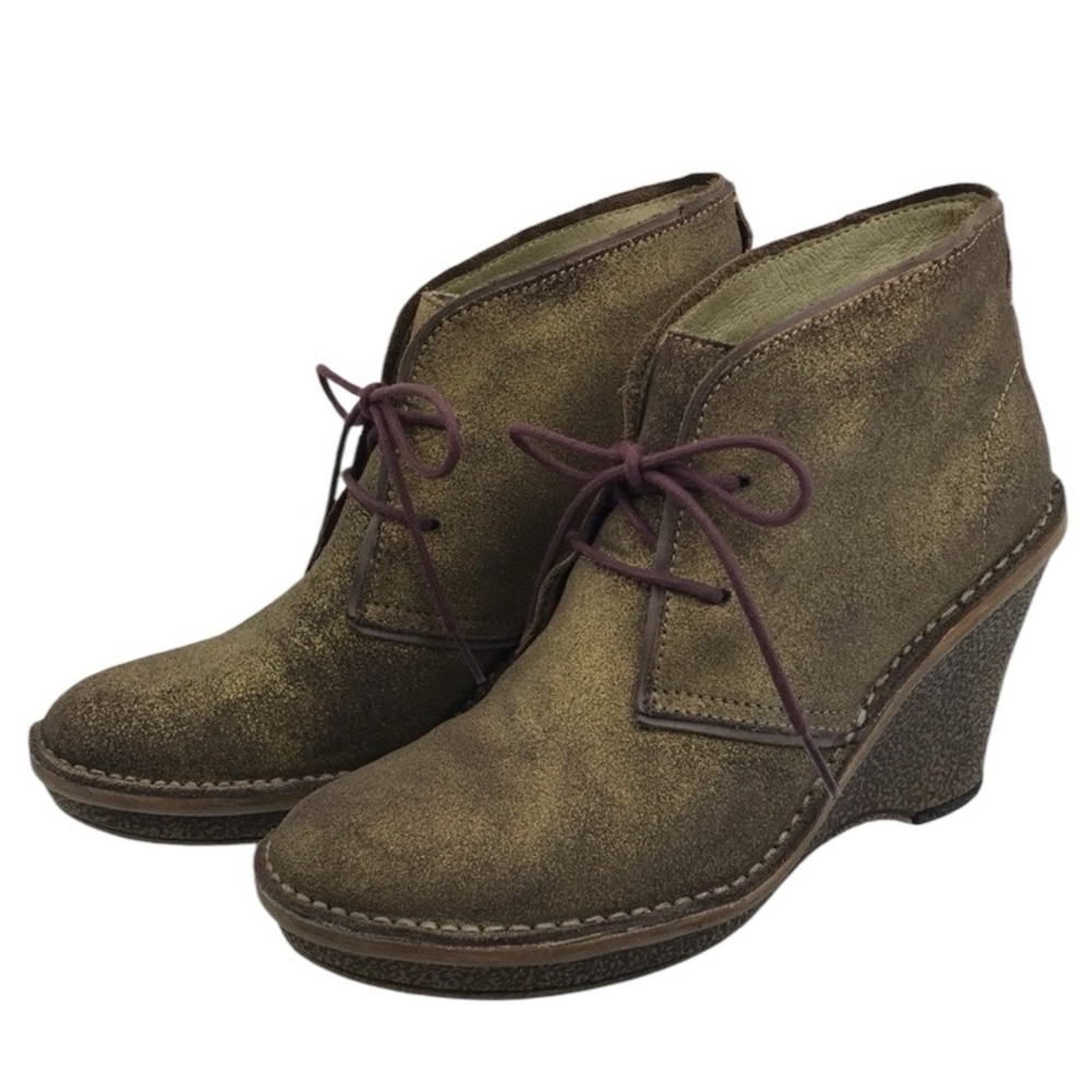 BUSSOLA Eindoven Leather Wedge Ankle Boots